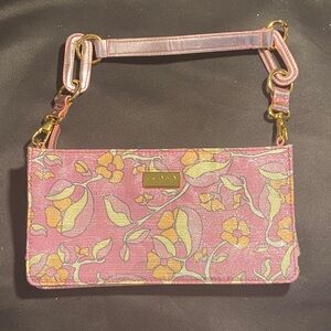 Elegant Floral Pink Clutch by Luana